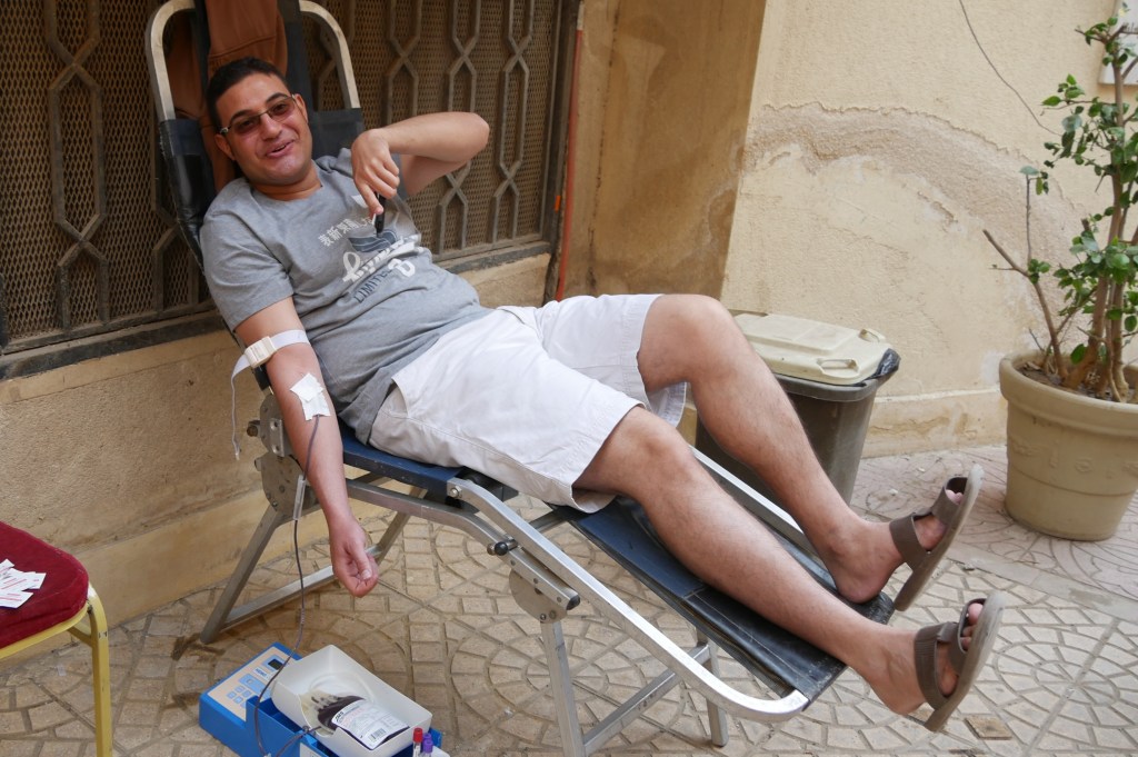 Bloed geven in de&nbsp;buitenlucht